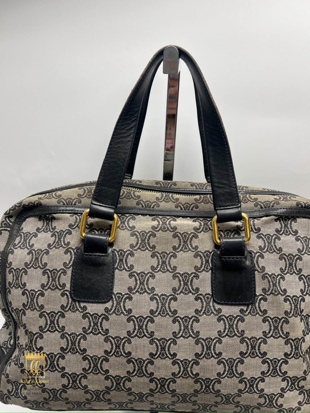 Celine fabric canvas  Boston travel bag - Picture 2 of 16